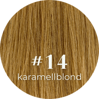 Karamellblonde Extensions