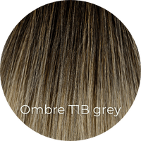 Ombre 1Bx03 Grey glatt Extensions