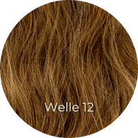 Kupferdunkelblonde Extensions gewellt