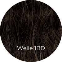 Schwarzbraune Extensions gewellt