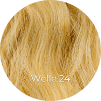 Goldblonde Extensions gewellt