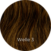 Kaffeebraune Extensions gewellt