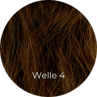 Schokobraune Extensions gewellt