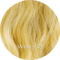 Hellblonde Extensions gewellt